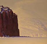 Anarctic Artist David Rosenthal MuMurdo Sound Summer Erebus and Turks Head Oil Painting